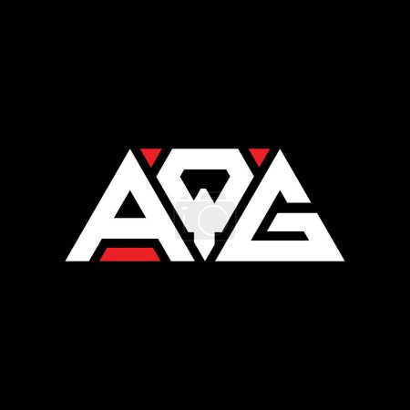 Ilustración de Diseño del logotipo de la letra triangular AQG con forma de triángulo. Monograma de diseño del logotipo del triángulo AQG. Plantilla de logotipo de vector de triángulo AQG con color rojo. Logotipo triangular AQG Logotipo simple, elegante y lujoso. AQG - Imagen libre de derechos