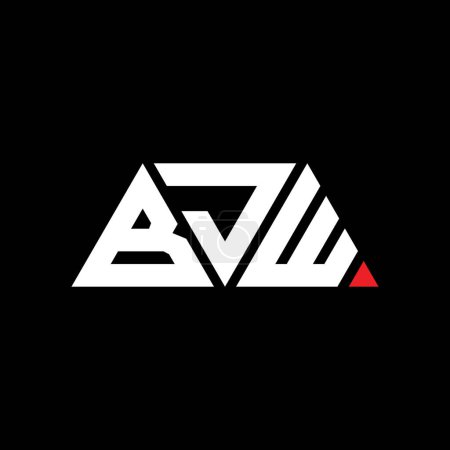 Foto de Diseño del logotipo de letra de triángulo BJW con forma de triángulo. Monograma de diseño del logotipo del triángulo BJW. Plantilla de logotipo de vector triangular BJW con color rojo. Logotipo triangular BJW Logotipo simple, elegante y lujoso. BJW - Imagen libre de derechos