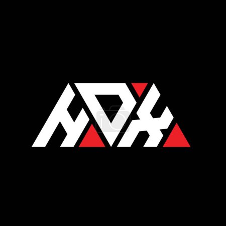 Ilustración de Diseño de logotipo de letra de triángulo HDX con forma de triángulo. Diseño del logotipo del triángulo HDX monograma. Plantilla de logotipo de vector de triángulo HDX con color rojo. Logo triangular HDX Logotipo simple, elegante y lujoso. HDX - Imagen libre de derechos