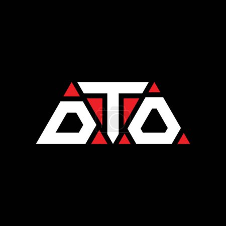 Ilustración de Diseño del logotipo de la letra del triángulo DTO con forma de triángulo. Diseño del logotipo del triángulo DTO monograma. Plantilla de logotipo de vector triangular DTO con color rojo. Logotipo triangular DTO Logotipo simple, elegante y lujoso. DTO - Imagen libre de derechos
