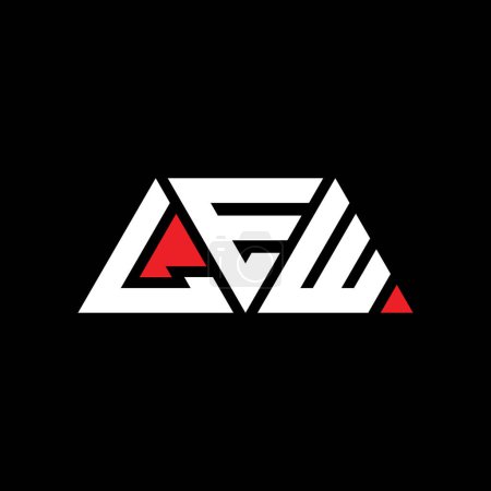 Ilustración de LEW diseño del logotipo de la letra triángulo con forma de triángulo. Diseño del logotipo del triángulo LEW monograma. Plantilla de logotipo de triángulo LEW con color rojo. Logotipo triangular LEW Logotipo simple, elegante y de lujo. LEW - Imagen libre de derechos