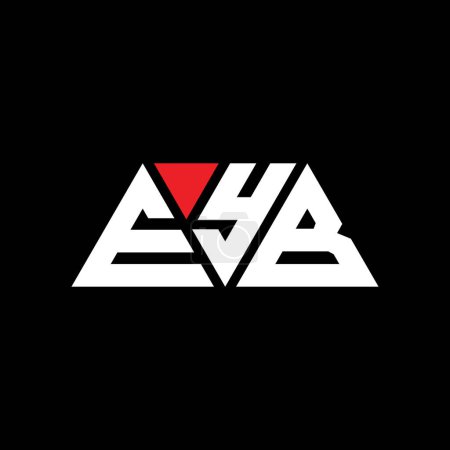 Ilustración de Diseño del logotipo de la letra del triángulo EYB con forma de triángulo. Monograma del diseño del logotipo del triángulo del EYB. Plantilla de logotipo de vector de triángulo EYB con color rojo. Logotipo triangular EYB Logotipo simple, elegante y lujoso. EYB - Imagen libre de derechos