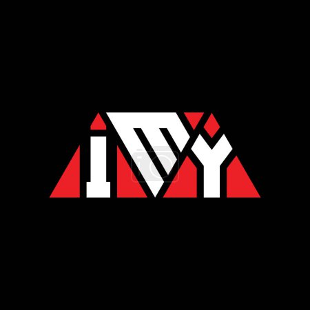 Ilustración de Diseño del logotipo de la letra del triángulo IMY con forma de triángulo. Diseño del logotipo del triángulo IMY monograma. Plantilla de logotipo de vector de triángulo IMY con color rojo. Logo triangular IMY Logotipo simple, elegante y lujoso. IMY - Imagen libre de derechos