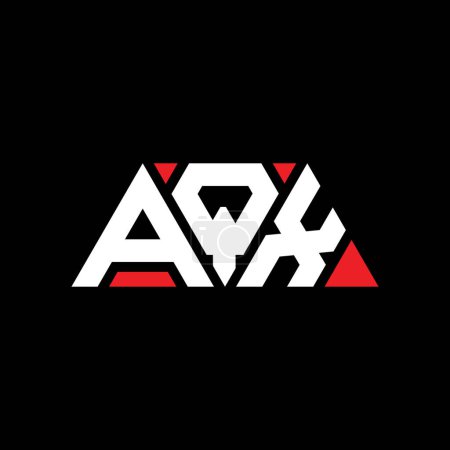 Illustration for AQX triangle letter logo design with triangle shape. AQX triangle logo design monogram. AQX triangle vector logo template with red color. AQX triangular logo Simple, Elegant, and Luxurious Logo. AQX - Royalty Free Image