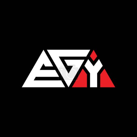 Ilustración de EGY diseño de logotipo de letra triángulo con forma de triángulo. EGY diseño del logotipo del triángulo monograma. EGY triángulo vector logotipo plantilla con color rojo. Logo triangular EGY Logotipo simple, elegante y lujoso. EGIA - Imagen libre de derechos
