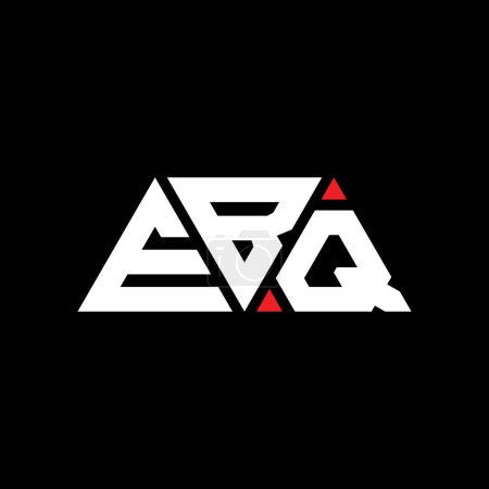 Téléchargez les illustrations : EBQ triangle lettre logo design avec forme de triangle. EBQ logo triangle design monogramme. Modèle de logo vectoriel triangle EBQ avec couleur rouge. Logo triangulaire EBQ Logo simple, élégant et luxueux. EBQ - en licence libre de droit