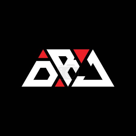 Téléchargez les illustrations : DRJ triangle lettre logo design avec forme de triangle. Monogramme de conception de logo de triangle DRJ. Modèle de logo vectoriel triangle DRJ avec couleur rouge. Logo triangulaire DRJ Logo simple, élégant et luxueux. DRJ - en licence libre de droit