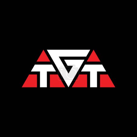 Ilustración de Diseño de logotipo de letra de triángulo TGT con forma de triángulo. Monograma de diseño del logotipo del triángulo TGT. Plantilla de logotipo de vector triangular TGT con color rojo. Logo triangular TGT Logotipo simple, elegante y lujoso. TGT - Imagen libre de derechos