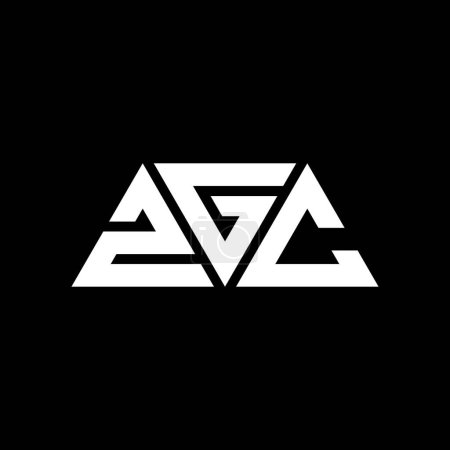 Ilustración de Diseño de logotipo de letra triángulo ZGC con forma de triángulo. Monograma de diseño del logotipo del triángulo ZGC. Plantilla de logotipo de vector de triángulo ZGC con color rojo. Logotipo triangular ZGC Logotipo simple, elegante y lujoso. ZGC - Imagen libre de derechos