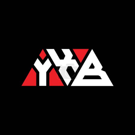 Ilustración de Diseño del logotipo de la letra triangular YXB con forma de triángulo. Monograma de diseño del logotipo del triángulo YXB. Plantilla de logotipo de vector de triángulo YXB con color rojo. Logotipo triangular YXB Logotipo simple, elegante y lujoso. YXB - Imagen libre de derechos