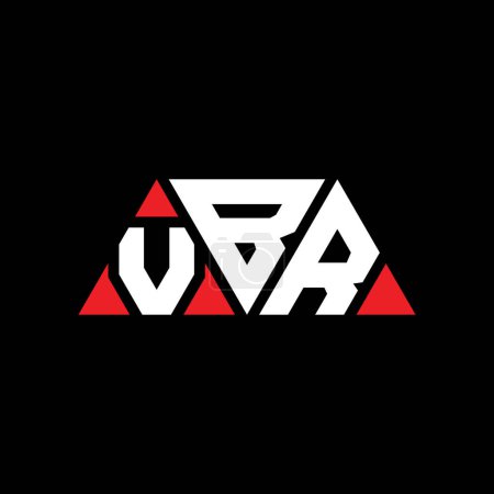 Photo for VBR triangle letter logo design with triangle shape. VBR triangle logo design monogram. VBR triangle vector logo template with red color. VBR triangular logo Simple, Elegant, and Luxurious Logo. VBR - Royalty Free Image