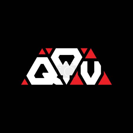 Téléchargez les illustrations : QQV triangle lettre logo design avec forme de triangle. QQV triangle logo design monogramme. Modèle de logo vectoriel triangle QQV avec couleur rouge. Logo triangulaire QQV Logo simple, élégant et luxueux. QVQ - en licence libre de droit
