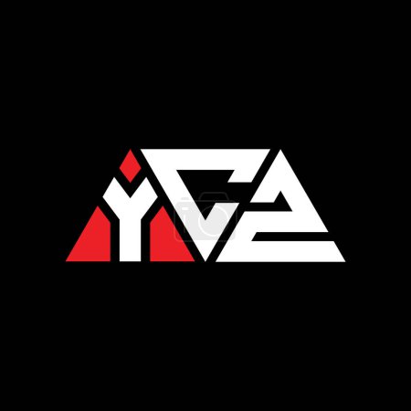 Téléchargez les illustrations : YCZ triangle lettre logo design avec forme de triangle. YCZ logo triangle design monogramme. Modèle de logo vectoriel triangle YCZ avec couleur rouge. Logo triangulaire YCZ Logo simple, élégant et luxueux. YCZ - en licence libre de droit