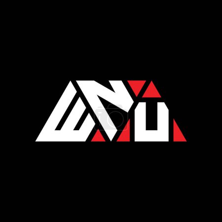 Téléchargez les illustrations : WNU triangle lettre logo design avec forme de triangle. WNU logo triangle design monogramme. Modèle de logo vectoriel triangle WNU avec couleur rouge. Logo triangulaire WNU Logo simple, élégant et luxueux. WNU - en licence libre de droit