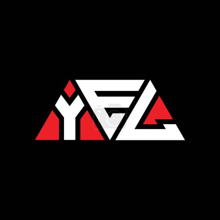 Ilustración de Diseño del logotipo de la letra del triángulo YEL con forma de triángulo. Monograma de diseño del logotipo del triángulo YEL. Plantilla de logotipo de vector de triángulo YEL con color rojo. Logotipo triangular YEL Logotipo simple, elegante y lujoso. YEL. - Imagen libre de derechos