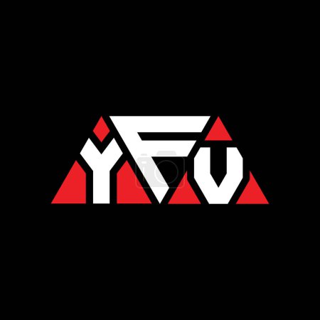 Téléchargez les illustrations : YFV triangle lettre logo design avec forme de triangle. YFV logo triangle design monogramme. Modèle de logo vectoriel triangle YFV avec couleur rouge. Logo triangulaire YFV Logo simple, élégant et luxueux. YFV - en licence libre de droit