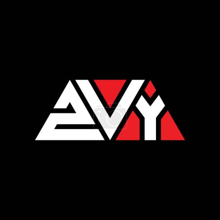 Ilustración de Diseño del logotipo de la letra del triángulo ZVY con forma de triángulo. Monograma de diseño del logotipo del triángulo ZVY. ZVY triángulo vector logotipo plantilla con color rojo. Logotipo triangular ZVY Logotipo simple, elegante y lujoso. ZVY - Imagen libre de derechos