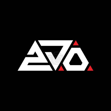Ilustración de Diseño de logotipo de letra triangular ZJO con forma de triángulo. Monograma de diseño del logotipo del triángulo ZJO. Plantilla de logotipo de vector de triángulo ZJO con color rojo. Logotipo triangular ZJO Logotipo simple, elegante y lujoso. ZJO - Imagen libre de derechos