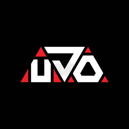 Ilustración de Diseño del logotipo de la letra del triángulo UJO con forma de triángulo. Monograma de diseño del logotipo del triángulo UJO. Plantilla de logotipo de vector de triángulo UJO con color rojo. Logotipo triangular UJO Logotipo simple, elegante y lujoso. UJO - Imagen libre de derechos