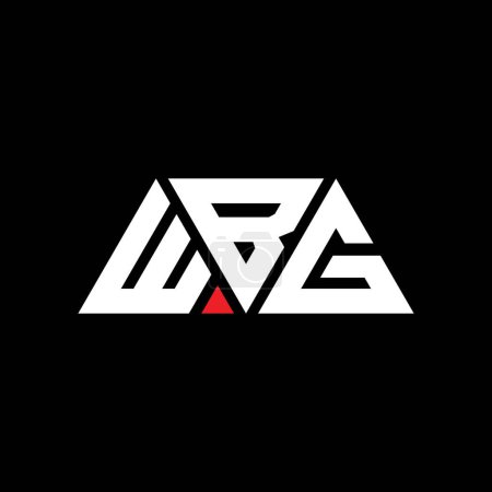 Ilustración de Diseño del logotipo de letra triangular WBG con forma de triángulo. Monograma de diseño del logotipo del triángulo WBG. Plantilla de logotipo de vector de triángulo WBG con color rojo. Logotipo triangular WBG Logotipo simple, elegante y lujoso. Grupo Banco Mundial - Imagen libre de derechos