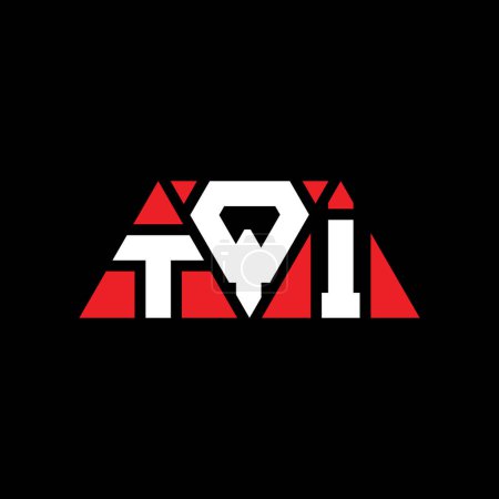 Ilustración de Diseño del logotipo de la letra del triángulo TQI con forma de triángulo. Monograma de diseño del logotipo del triángulo TQI. Plantilla de logotipo de vector de triángulo TQI con color rojo. Logotipo triangular TQI Logotipo simple, elegante y lujoso. TQI - Imagen libre de derechos