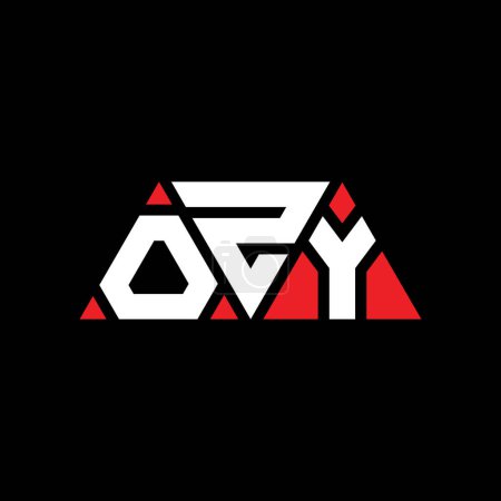 Téléchargez les illustrations : OZY triangle lettre logo design avec forme de triangle. OZY triangle logo design monogramme. Modèle de logo vectoriel triangle OZY avec couleur rouge. Logo triangulaire OZY Logo simple, élégant et luxueux. OZY - en licence libre de droit