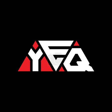 Illustration for YEQ triangle letter logo design with triangle shape. YEQ triangle logo design monogram. YEQ triangle vector logo template with red color. YEQ triangular logo Simple, Elegant, and Luxurious Logo. YEQ - Royalty Free Image