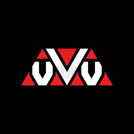 Téléchargez les illustrations : VVV triangle lettre logo design avec forme de triangle. Monogramme VVV logo triangle design. Modèle de logo vectoriel triangle VVV avec couleur rouge. Logo triangulaire VVV Logo simple, élégant et luxueux. VVV - en licence libre de droit