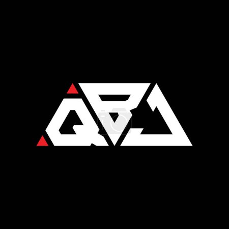 Illustration for QBJ triangle letter logo design with triangle shape. QBJ triangle logo design monogram. QBJ triangle vector logo template with red color. QBJ triangular logo Simple, Elegant, and Luxurious Logo. QBJ - Royalty Free Image