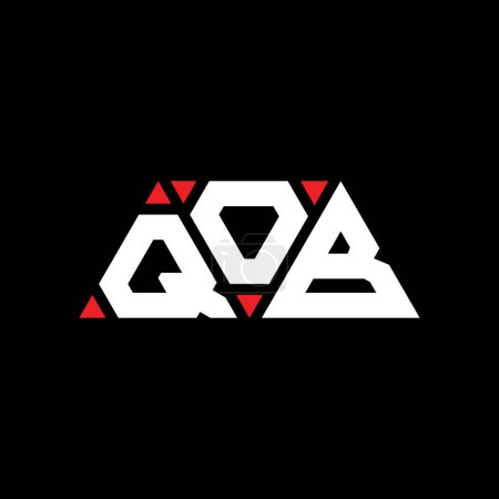 Ilustración de Diseño del logotipo de la letra del triángulo QOB con forma de triángulo. Diseño del logotipo del triángulo QOB monograma. QOB triángulo vector logotipo plantilla con color rojo. Logotipo triangular QOB Logotipo simple, elegante y lujoso. QOB - Imagen libre de derechos