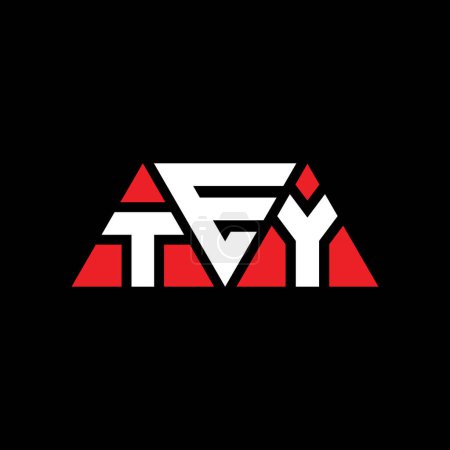 Téléchargez les illustrations : TEY triangle lettre logo design avec forme de triangle. TEY logo triangle design monogramme. Modèle de logo vectoriel triangle TEY avec couleur rouge. Logo triangulaire TEY Logo simple, élégant et luxueux. TEY - en licence libre de droit