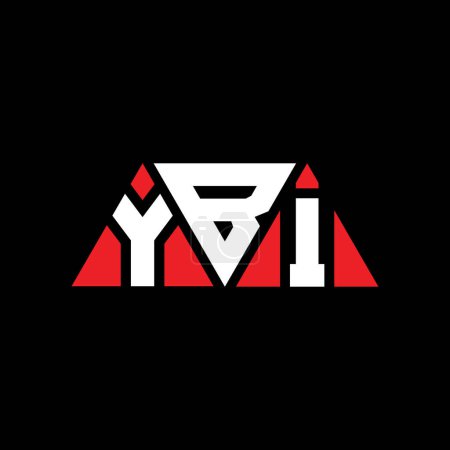 Téléchargez les illustrations : YBI triangle lettre logo design avec forme de triangle. Monogramme de logo triangle YBI. Modèle de logo vectoriel triangle YBI avec couleur rouge. Logo triangulaire YBI Logo simple, élégant et luxueux. OUI - en licence libre de droit