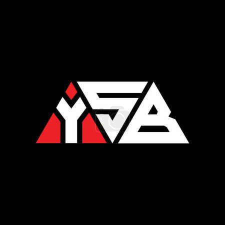 Ilustración de Diseño del logotipo de la letra del triángulo YSB con forma de triángulo. Monograma de diseño del logotipo del triángulo YSB. Plantilla de logotipo de vector triangular YSB con color rojo. Logotipo triangular YSB Logotipo simple, elegante y lujoso. YSB - Imagen libre de derechos