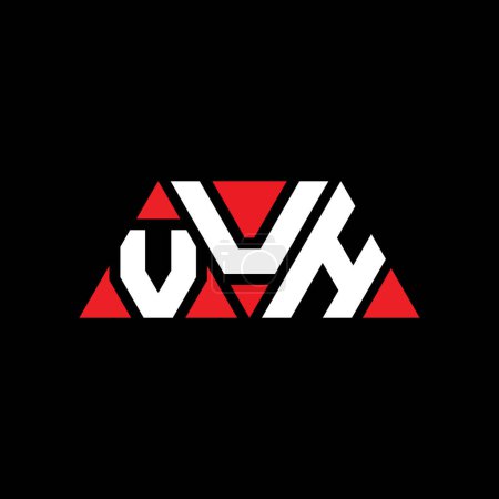 Ilustración de Diseño del logotipo de la letra del triángulo VUH con forma de triángulo. Monograma de diseño del logotipo del triángulo VUH. VUH triángulo vector logotipo plantilla con color rojo. Logotipo triangular VUH Logotipo simple, elegante y lujoso. VUH - Imagen libre de derechos