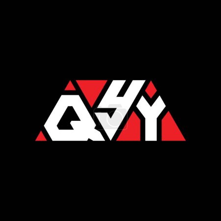 Ilustración de Diseño del logotipo de la letra del triángulo QYY con forma de triángulo. Diseño del logotipo del triángulo QYY monograma. Plantilla de logotipo de vector de triángulo QYY con color rojo. Logotipo triangular QYY Logotipo simple, elegante y lujoso. QYY - Imagen libre de derechos