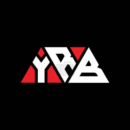 Téléchargez les illustrations : YRB triangle lettre logo design avec forme de triangle. YRB logo triangle design monogramme. Modèle de logo vectoriel triangle YRB avec couleur rouge. Logo triangulaire YRB Logo simple, élégant et luxueux. YRB - en licence libre de droit