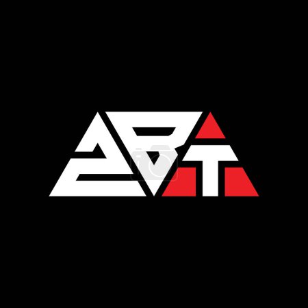 Téléchargez les illustrations : ZBT triangle lettre logo design avec forme de triangle. Monogramme de logo triangle ZBT. Modèle de logo vectoriel triangle ZBT avec couleur rouge. Logo triangulaire ZBT Logo simple, élégant et luxueux. ZBT - en licence libre de droit