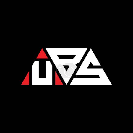 Téléchargez les illustrations : UBS triangle lettre logo design avec forme de triangle. UBS logo triangle design monogramme. Modèle de logo vectoriel triangle UBS avec couleur rouge. Logo UBS triangulaire Logo simple, élégant et luxueux. UBS - en licence libre de droit