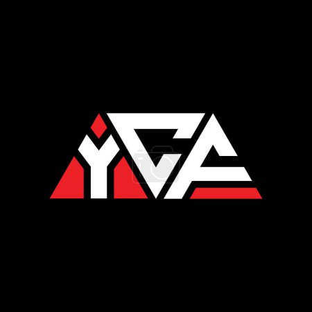 Téléchargez les illustrations : YCF triangle lettre logo design avec forme de triangle. Monogramme de logo triangle YCF. Modèle de logo vectoriel triangle YCF avec couleur rouge. Logo triangulaire YCF Logo simple, élégant et luxueux. YCF - en licence libre de droit