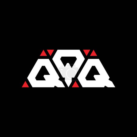 Téléchargez les illustrations : QQQ triangle lettre logo design avec forme de triangle. QQQ logo triangle design monogramme. Modèle de logo vectoriel triangle QQQ avec couleur rouge. Logo triangulaire QQQ Logo simple, élégant et luxueux. QQQ - en licence libre de droit