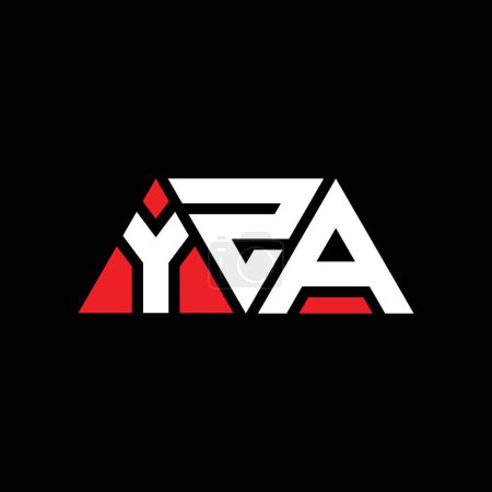 Ilustración de Diseño del logotipo de la letra del triángulo YZA con forma de triángulo. Monograma de diseño del logotipo del triángulo YZA. Plantilla de logotipo de vector de triángulo YZA con color rojo. Logotipo triangular YZA Logotipo simple, elegante y lujoso. YZA - Imagen libre de derechos
