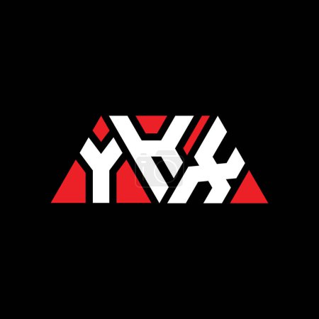 Téléchargez les illustrations : YKX triangle lettre logo design avec forme de triangle. Monogramme de logo triangle YKX. Modèle de logo vectoriel triangle YKX avec couleur rouge. Logo triangulaire YKX Logo simple, élégant et luxueux. YKX - en licence libre de droit