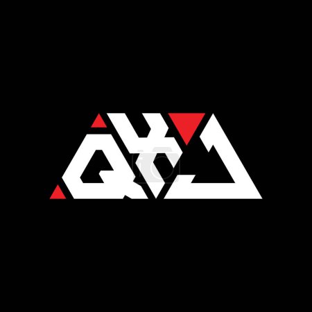 Ilustración de Diseño del logotipo de la letra del triángulo QXJ con forma de triángulo. Monograma de diseño del logotipo del triángulo QXJ. Plantilla de logotipo de vector de triángulo QXJ con color rojo. Logo triangular QXJ Logotipo simple, elegante y lujoso. QXJ - Imagen libre de derechos