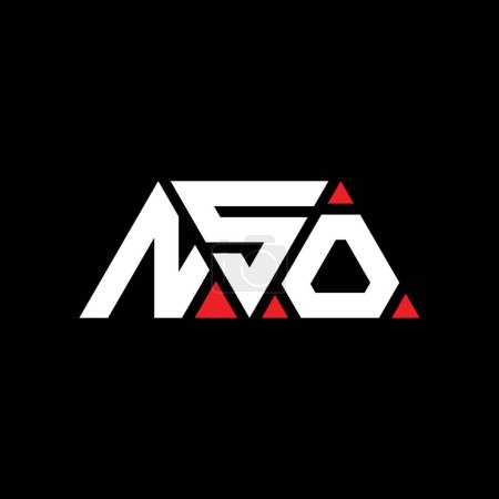 Ilustración de Diseño del logotipo de la letra del triángulo NSO con forma de triángulo. Diseño del logotipo del triángulo NSO monograma. NSO triángulo vector logotipo plantilla con color rojo. Logotipo triangular NSO Logotipo simple, elegante y lujoso. ANE - Imagen libre de derechos