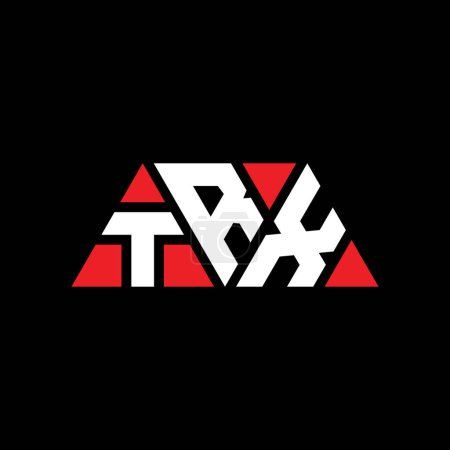 Ilustración de Diseño del logotipo de la letra triángulo TRX con forma de triángulo. Diseño del logotipo del triángulo TRX monograma. Plantilla de logotipo de triángulo TRX con color rojo. Logo triangular TRX Logotipo simple, elegante y lujoso. TRX - Imagen libre de derechos