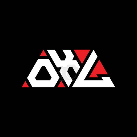 Ilustración de Diseño de logotipo de letra triangular OXL con forma de triángulo. Diseño del logotipo del triángulo OXL monograma. Plantilla de logotipo de vector triangular OXL con color rojo. Logo triangular OXL Logotipo simple, elegante y lujoso. OXL - Imagen libre de derechos