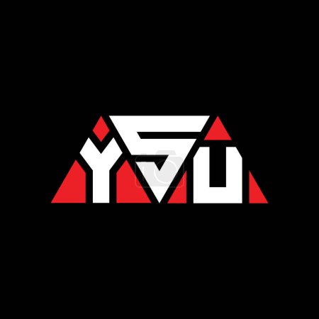 Téléchargez les illustrations : YSU triangle lettre logo design avec forme de triangle. YSU triangle logo design monogramme. Modèle de logo vectoriel triangle YSU avec couleur rouge. Logo triangulaire YSU Logo simple, élégant et luxueux. YSU - en licence libre de droit
