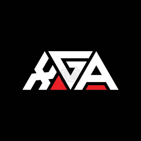 Ilustración de Diseño del logotipo de letra triangular XGA con forma de triángulo. Monograma de diseño del logotipo del triángulo XGA. Plantilla de logotipo de vector triangular XGA con color rojo. Logo triangular XGA Logotipo simple, elegante y lujoso. XGA - Imagen libre de derechos