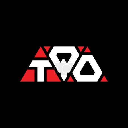 Illustration for TQO triangle letter logo design with triangle shape. TQO triangle logo design monogram. TQO triangle vector logo template with red color. TQO triangular logo Simple, Elegant, and Luxurious Logo. TQO - Royalty Free Image