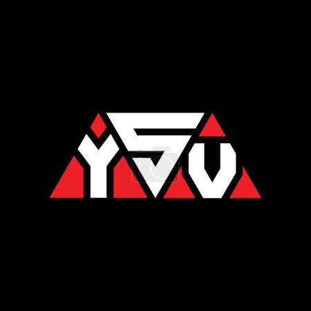 Téléchargez les illustrations : YSV triangle lettre logo design avec forme de triangle. Monogramme de conception de logo YSV triangle. Modèle de logo vectoriel triangle YSV avec couleur rouge. Logo triangulaire YSV Logo simple, élégant et luxueux. YSV - en licence libre de droit